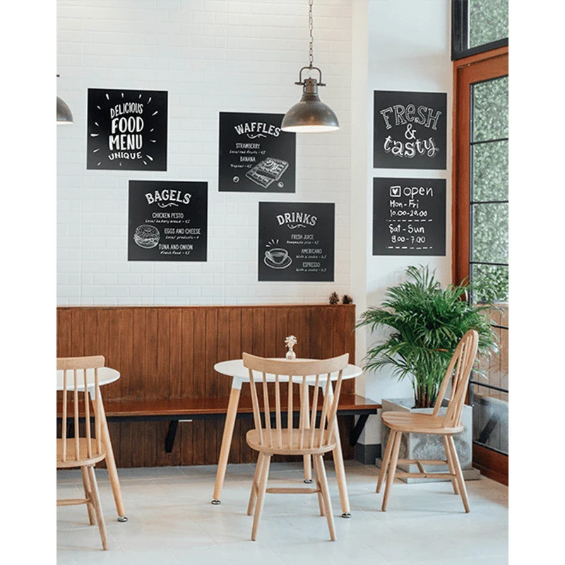 Securit® Wandkreidetafel Silhouette Square, 6er-Set, 40x40cm