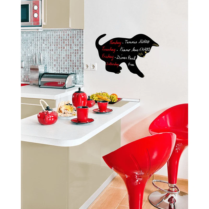 Securit® Wandkreidetafel Silhouette Katze, 48x29cm