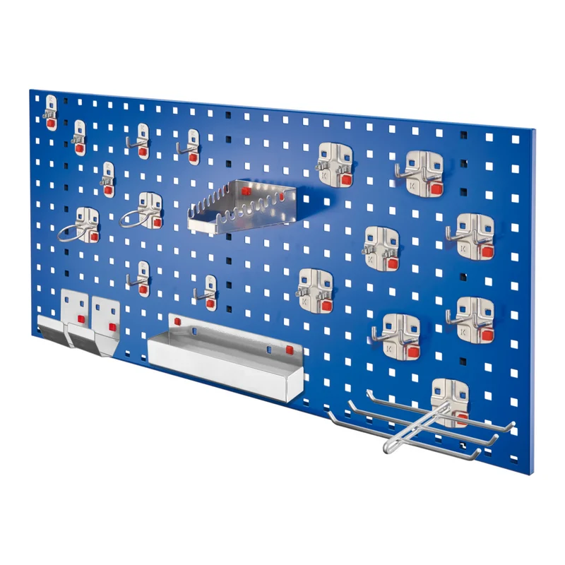 Kappes RasterPlan / ABAX Lochplatten Einsteigerset 7 RAL 5010 mit Ausstattung, 21-teilig