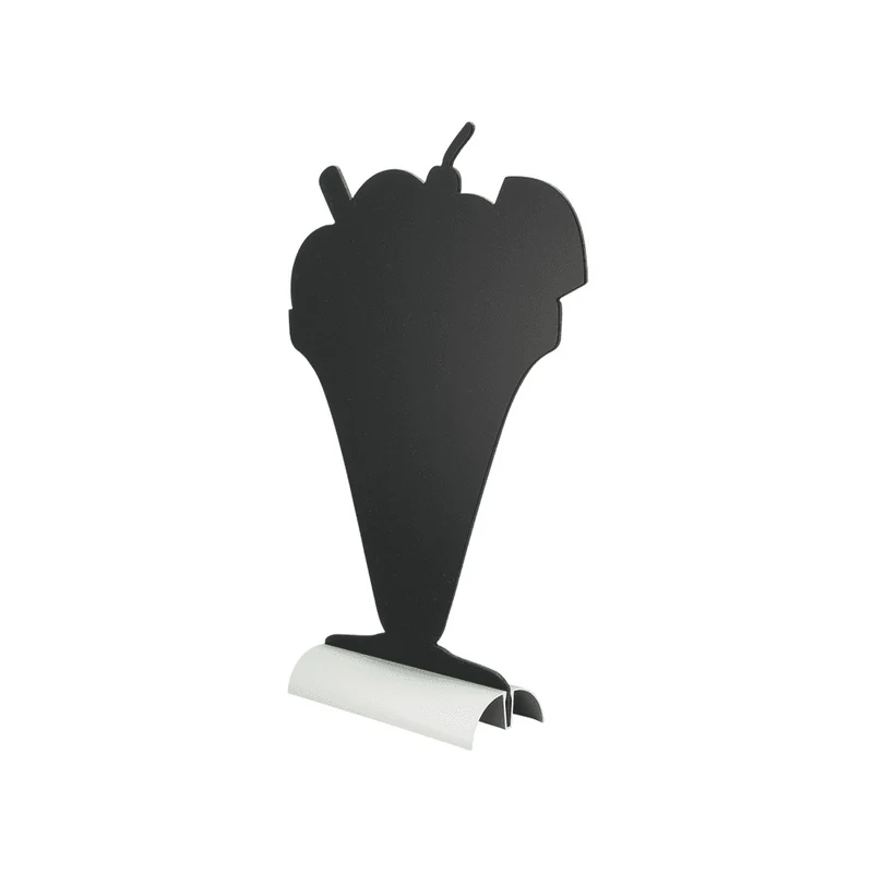 Securit®, Tischkreidetafel Aufsteller mit Aluminiumfuss, "Glacé" Form-Silhouette, 23x34cm