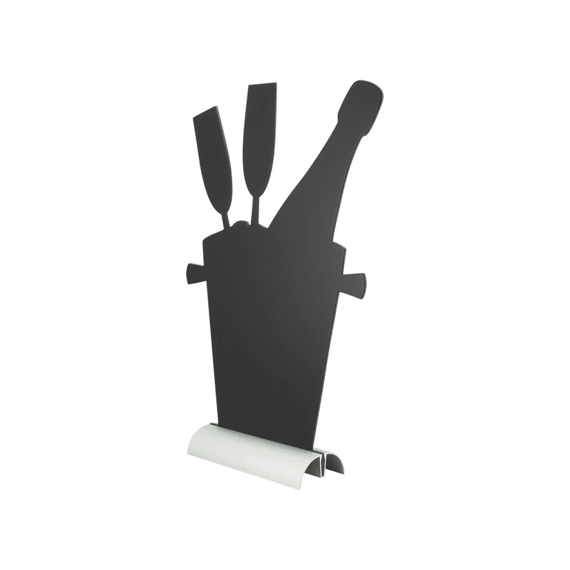 Securit®, Tischkreidetafel Aufsteller mit Aluminiumfuss, "Champagnerkübel" Form-Silhouette, 23x36cm