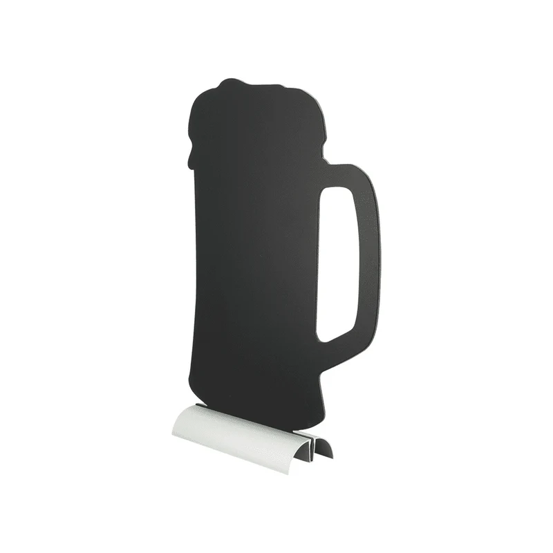 Securit®, Tischkreidetafel Aufsteller mit Aluminiumfuss, "Bier" Form-Silhouette, 21x34cm
