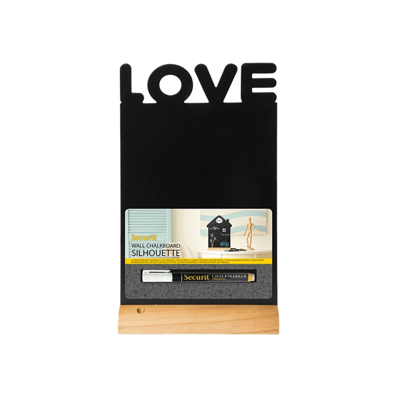 Tischkreidetafel „LOVE“ Aufsteller 21×35 cm mit Holzfuss