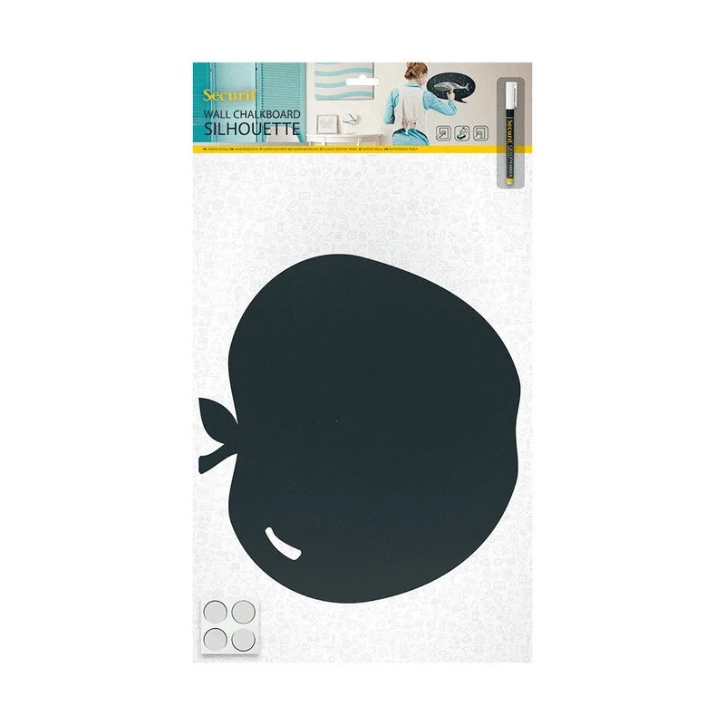 Securit® Wandkreidetafel Silhouette Apfel, 32x29cm