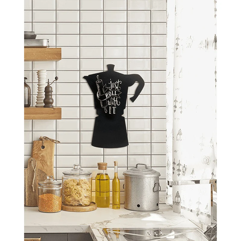 Securit® Wandkreidetafel Silhouette Kaffeekannen, 29x39cm