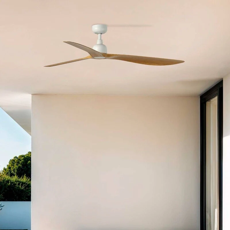 B-Ware FARO BARCELONA Deckenventilator Outwood braun IP44 150cm leise 6