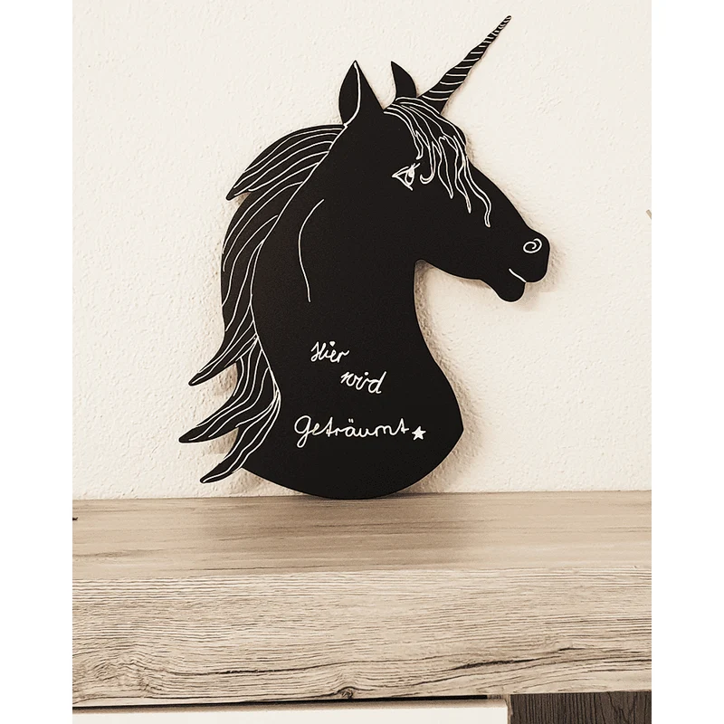 Securit® Wandkreidetafel Silhouette Unicorn, 30x49cm