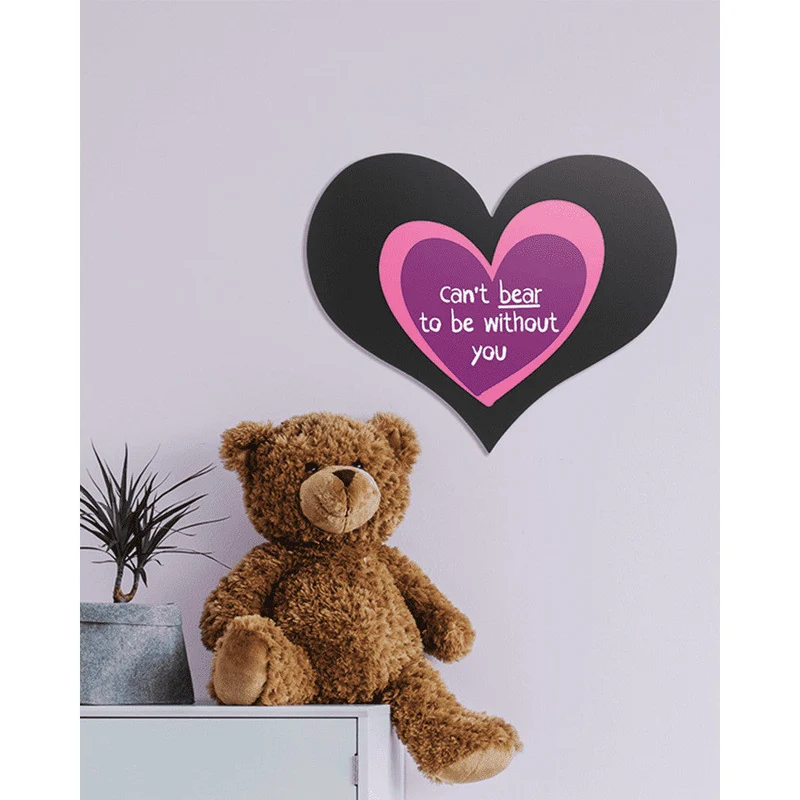 Securit® Wandkreidetafel Silhouette Herz, 30x36cm