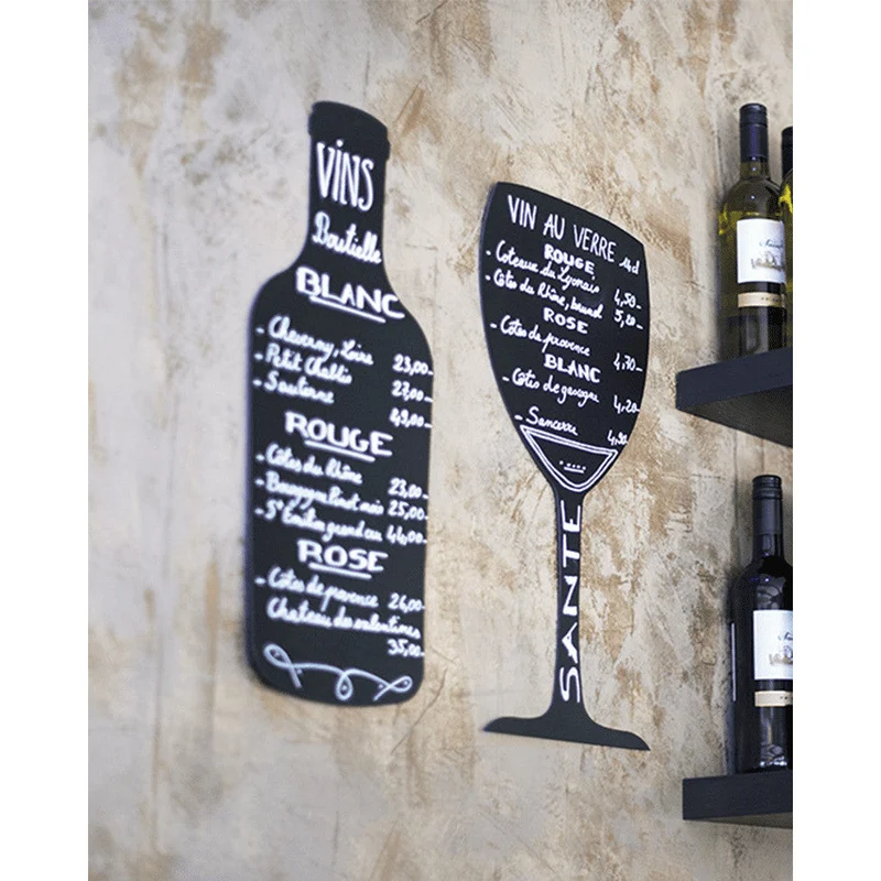 Securit® Wandkreidetafel Silhouette Weinglas, 29x45cm