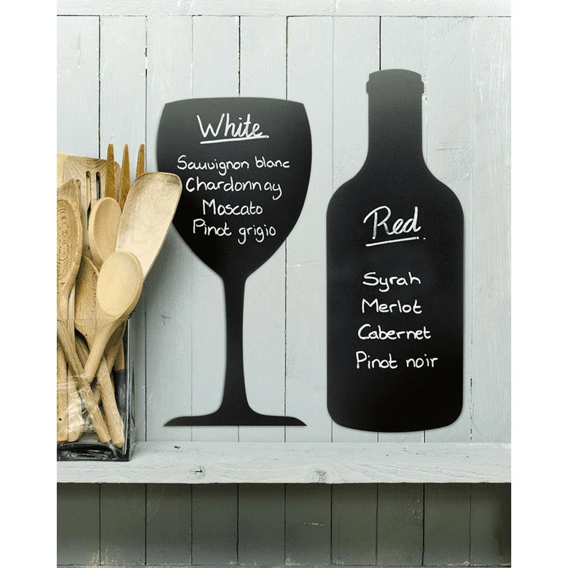 Securit® Wandkreidetafel Silhouette Weinglas, 29x45cm
