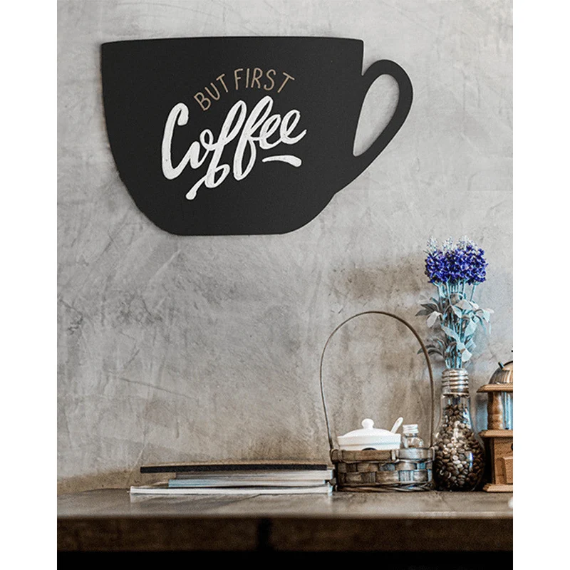 Securit® Wandkreidetafel Silhouette Kaffeetasse, 49x25cm