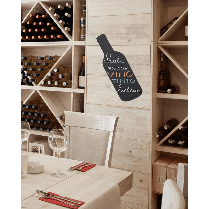Securit® Wandkreidetafel Silhouette Flasche, 20x50cm