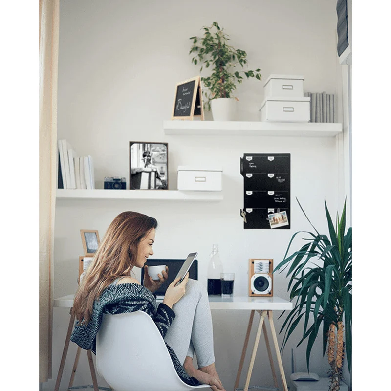 Securit® Wandkreidetafel Silhouette Wochenplaner, 30x50cm