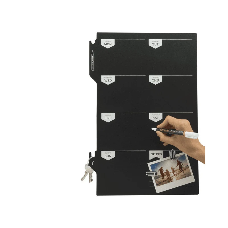 Securit® Wandkreidetafel Silhouette Wochenplaner, 30x50cm