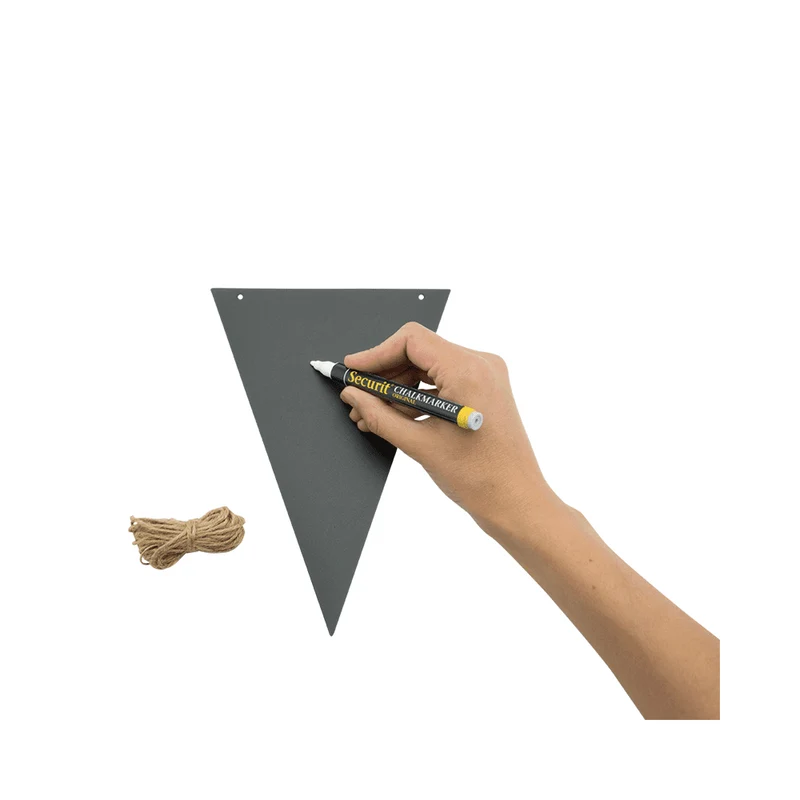 Securit® Wandkreidetafel Silhouette Wimpelkette, 12 Stk., 15x21cm
