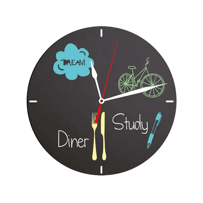 Securit® Wandkreidetafel Silhouette Uhr, 27x27cm