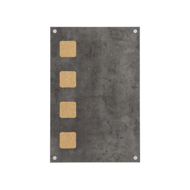 Securit®, Kreidetafel ohne Rahmen, Betonoptik mit Korkeinsätzen, 38x58cm