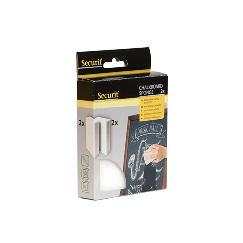 Securit® fester Reinigungsschwamm für Kreidetafeln, 2 Stück