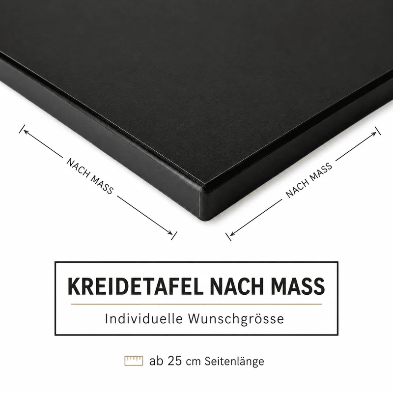 Kreidetafel nach Mass, ohne Rahmen, Indoor