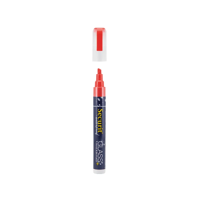 Securit® Kreidemarker Wasserfest, 2-6mm, Einzeln, Rot