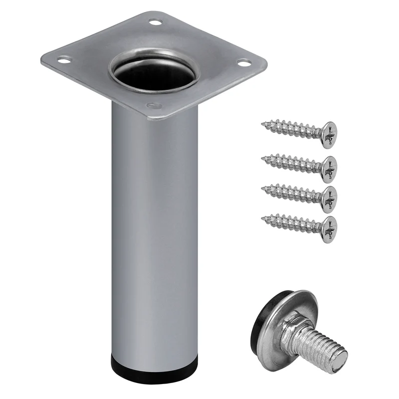 Möbelfüße Metall Chrom matt verstellbare Füße Ø30mm Durchmesser