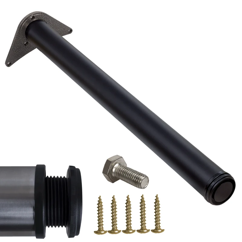 Tischbeine höhenverstellbar Schwarz matt mit Ø60mm Durchmesser