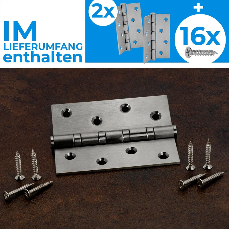 Scharniere aus Edelstahl klappbar 100mm/ 125mm für Türen