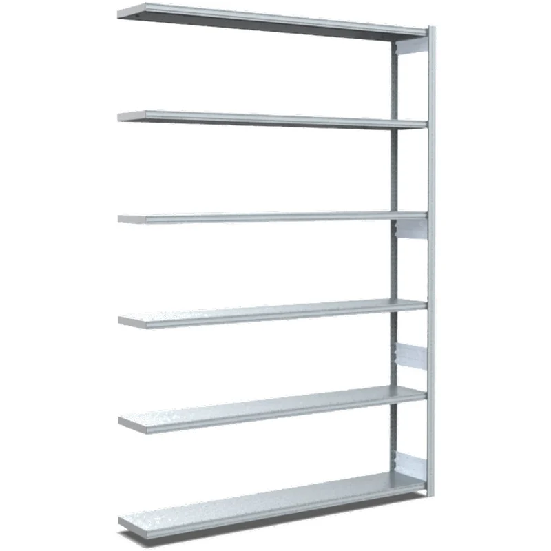 Fachbodenregal Anbauregal Fachlast 100 kg – verzinktes Stecksystem - Einseitig nutzbar