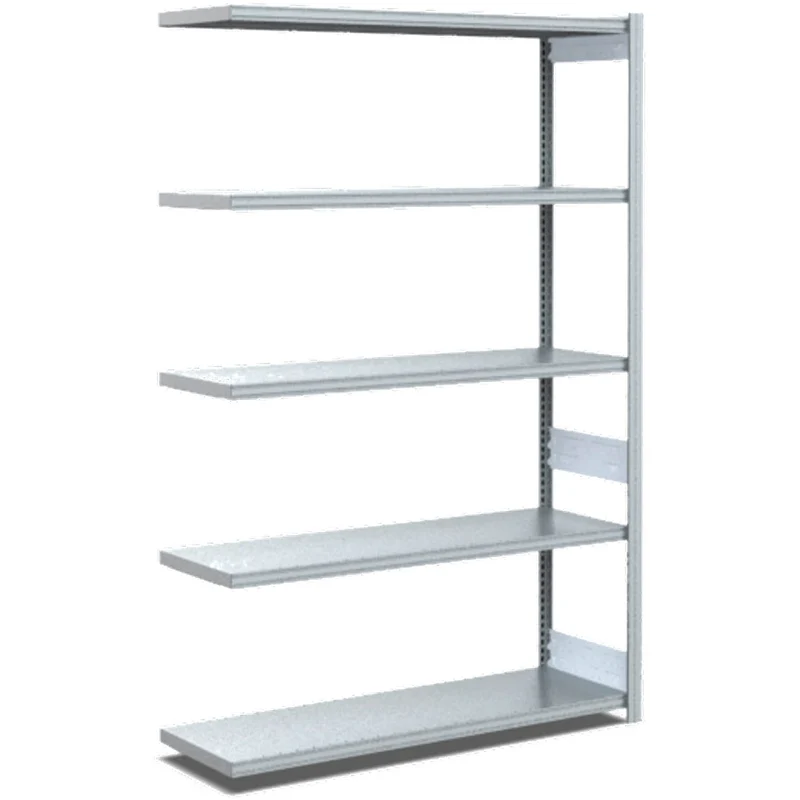 Fachbodenregal Anbauregal Fachlast 100 kg – verzinktes Stecksystem - Einseitig nutzbar