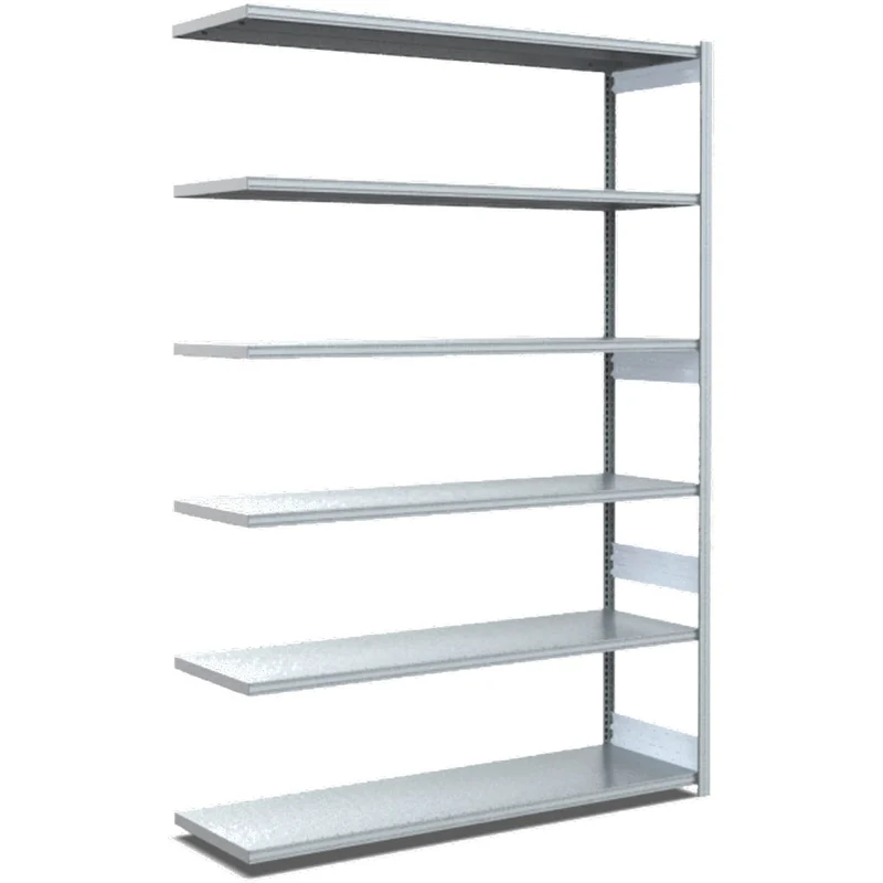 Fachbodenregal Anbauregal Fachlast 100 kg – verzinktes Stecksystem - Einseitig nutzbar