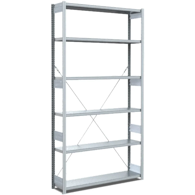Fachbodenregal Grundregal Fachlast 100 kg – verzinktes Stecksystem von Bito - Einseitig nutzbar