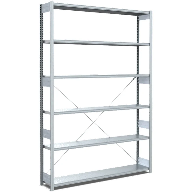 Fachbodenregal Grundregal Fachlast 100 kg – verzinktes Stecksystem von Bito - Einseitig nutzbar