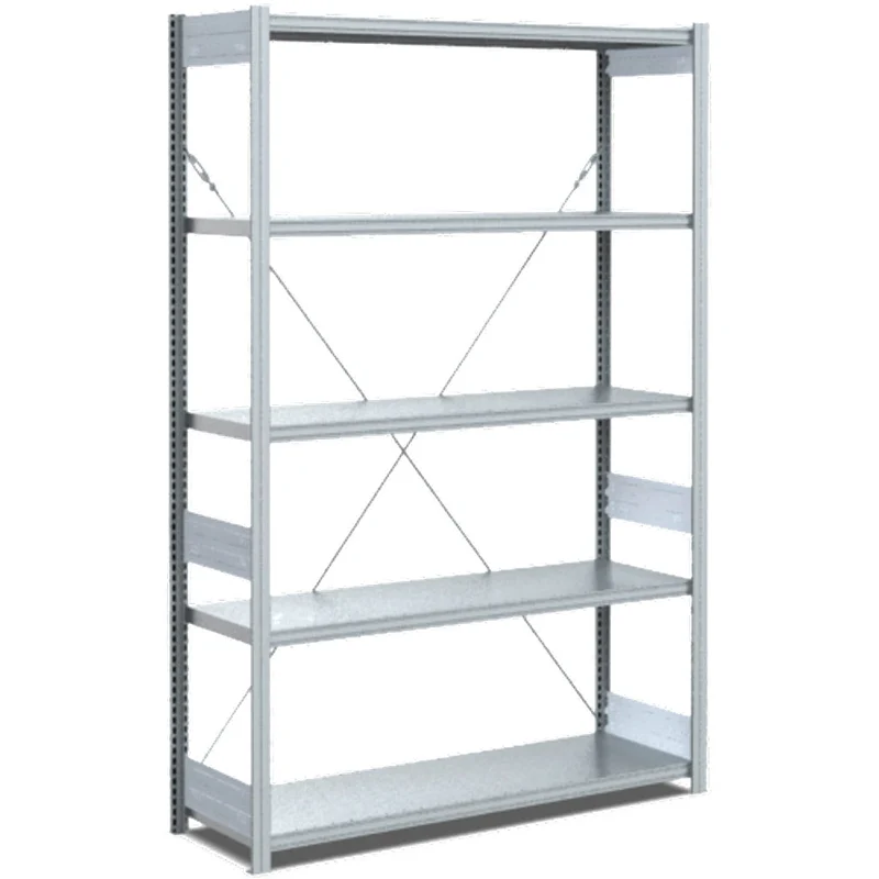 Fachbodenregal Grundregal Fachlast 100 kg – verzinktes Stecksystem von Bito - Einseitig nutzbar
