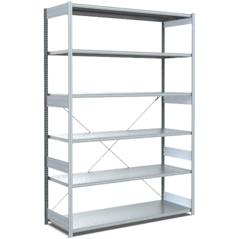 Fachbodenregal Grundregal Fachlast 100 kg – verzinktes Stecksystem von Bito - Einseitig nutzbar