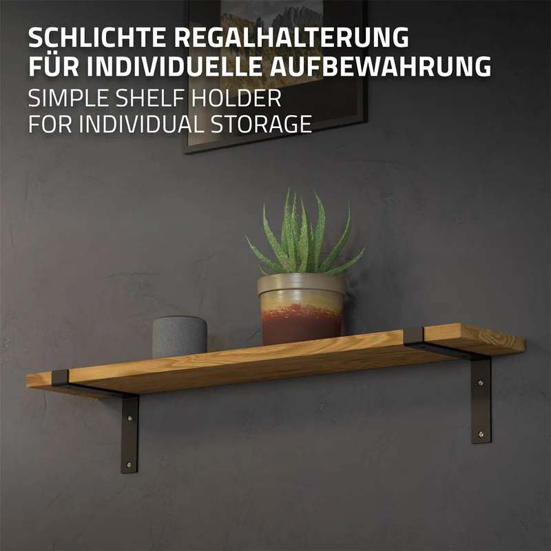 ML-Design | Wandkonsole 2er Set aus Stahl Regalhalterung Wandhalterung für Regalbrett