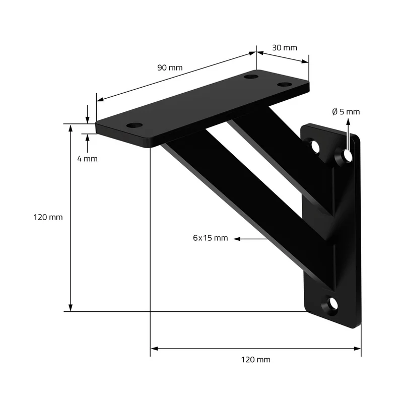 ML-Design | Wandkonsole 2er Set aus Aluminium Regalhalterung Wandhalterung für Regalbrett