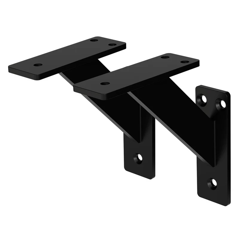 ML-Design | Wandkonsole 2er Set aus Aluminium Regalhalterung Wandhalterung für Regalbrett