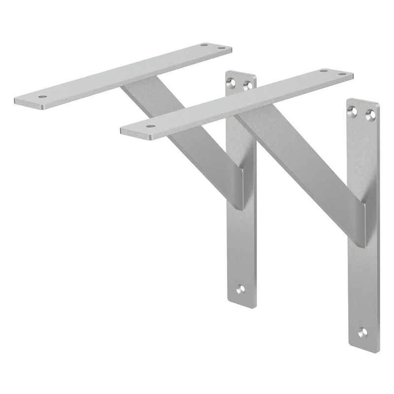 ML-Design | Wandkonsole 2er Set aus Aluminium Regalhalterung Wandhalterung für Regalbrett