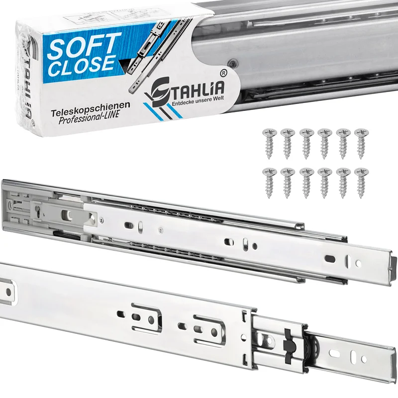 Schubladenschienen softclose Vollauszug 45mm Nut Schubladeneinzug