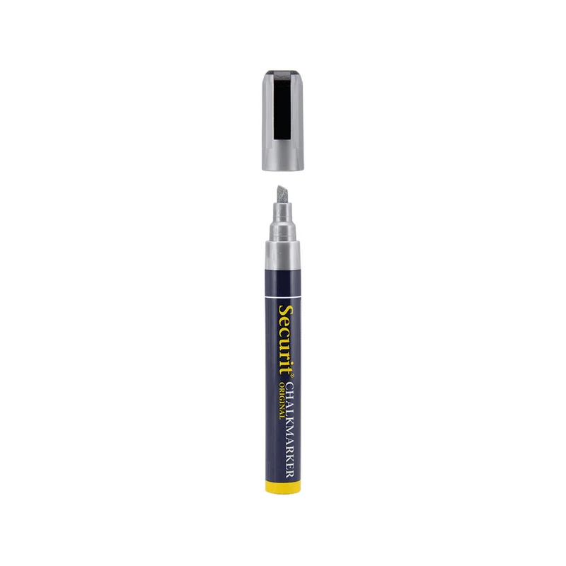 Securit® Kreidemarker, 2-6mm, Einzeln, Silber
