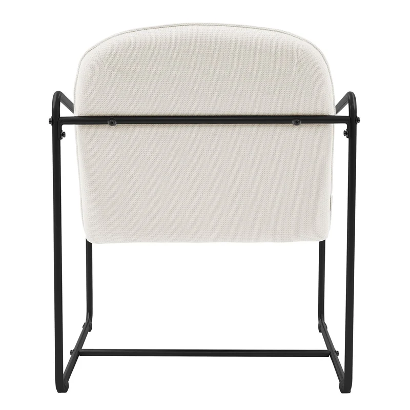 ML-Design | 2er Set Sessel Beige mit Arm-& Rückenlehne, goldenem/schwarzem Stahlgestell, 65x61x76 cm, Relaxsessel Cocktailsessel