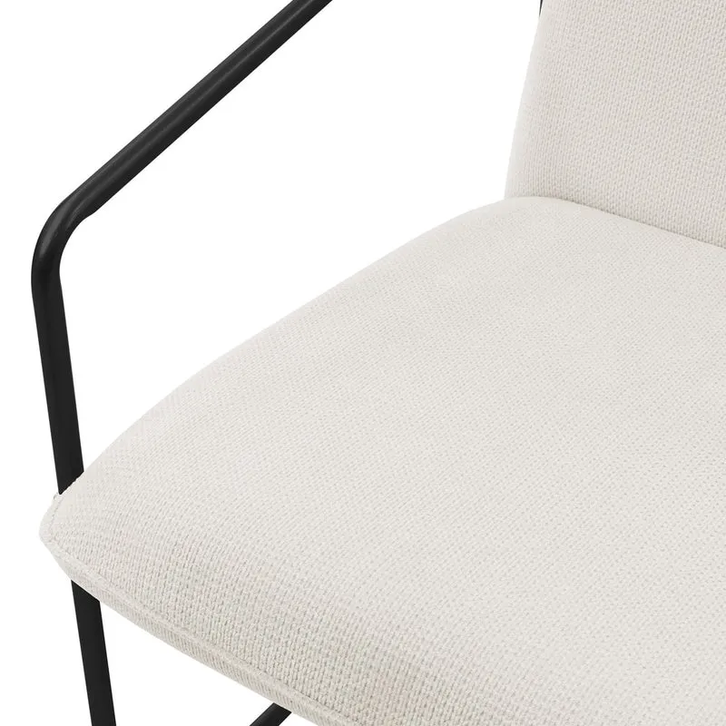 ML-Design | 2er Set Sessel Beige mit Arm-& Rückenlehne, goldenem/schwarzem Stahlgestell, 65x61x76 cm, Relaxsessel Cocktailsessel