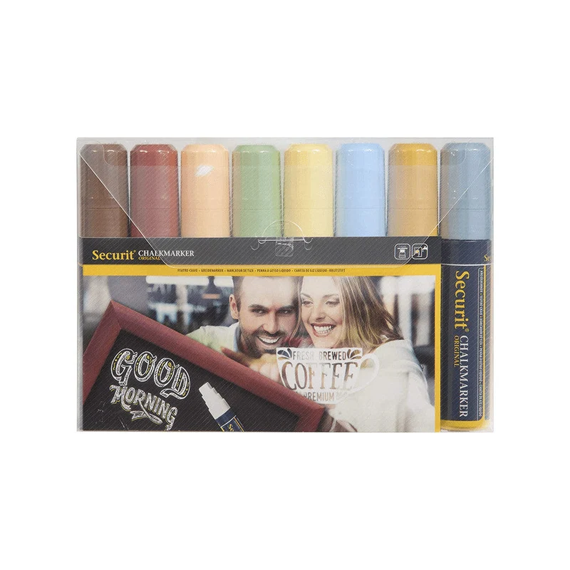 Securit® Kreidemarker, 7-15mm, 8er-Set, Erdfarben