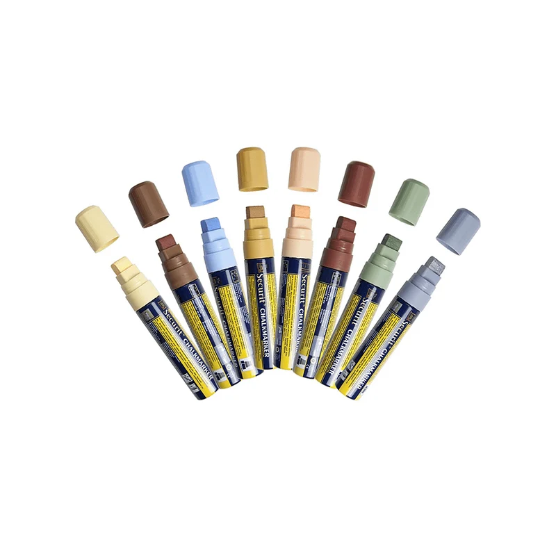 Securit® Kreidemarker, 7-15mm, 8er-Set, Erdfarben