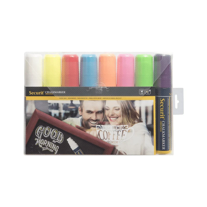 Securit® Kreidemarker, 7-15mm, 8er-Set, Farbig
