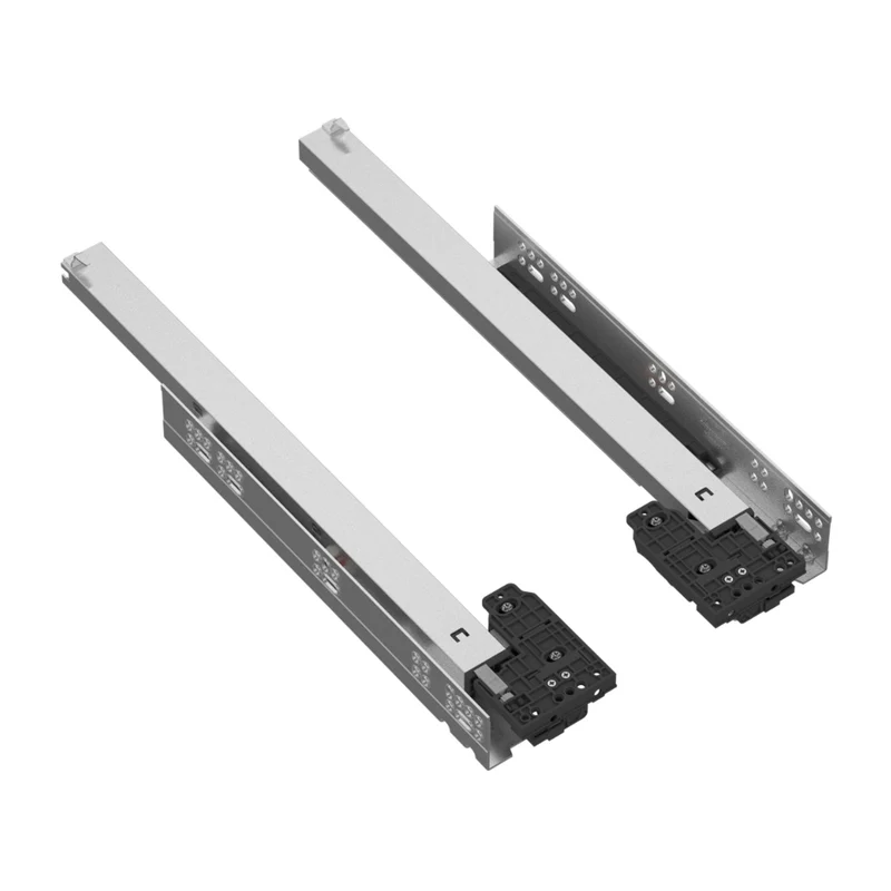 Soft-Close Unterflurführungen Schubladenschienen, Vollauszug 250mm - 600mm