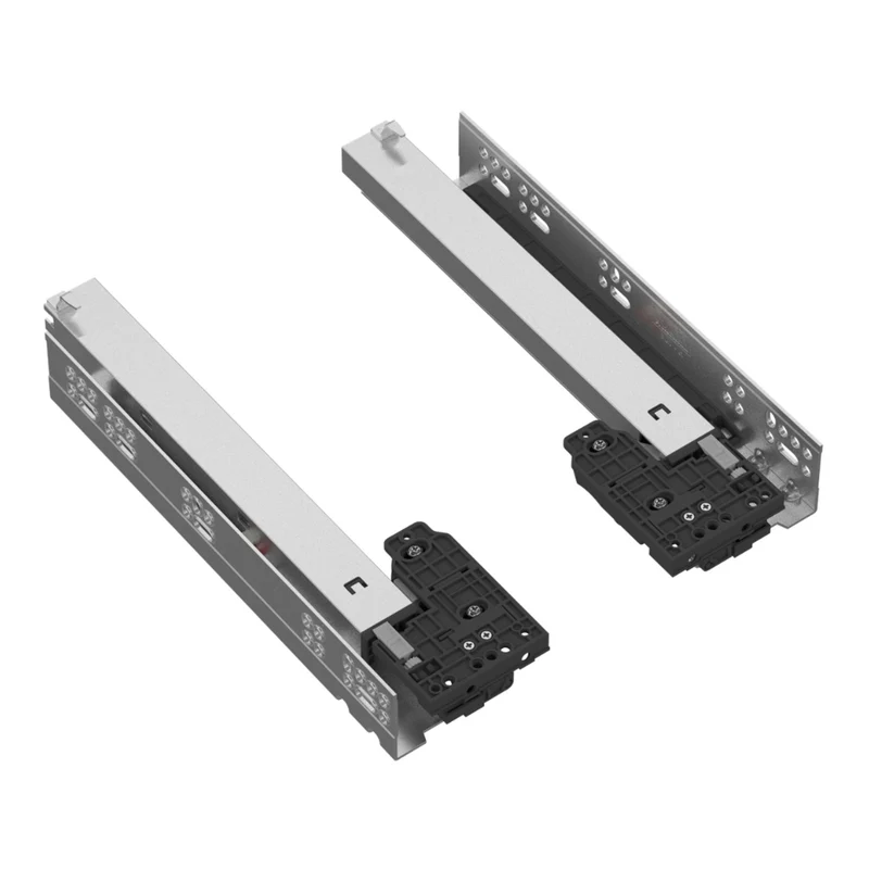 Soft-Close Unterflurführungen Schubladenschienen, Vollauszug 250mm - 600mm