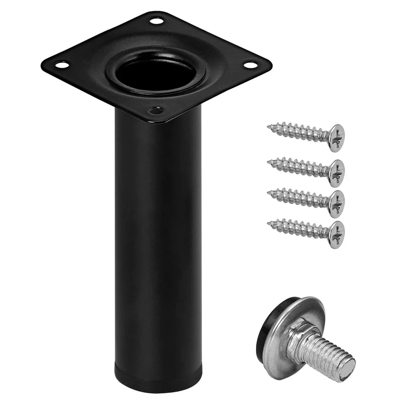 Möbelfüße Schwarz Metall Ø30mm höhenverstellbare Regalfüße