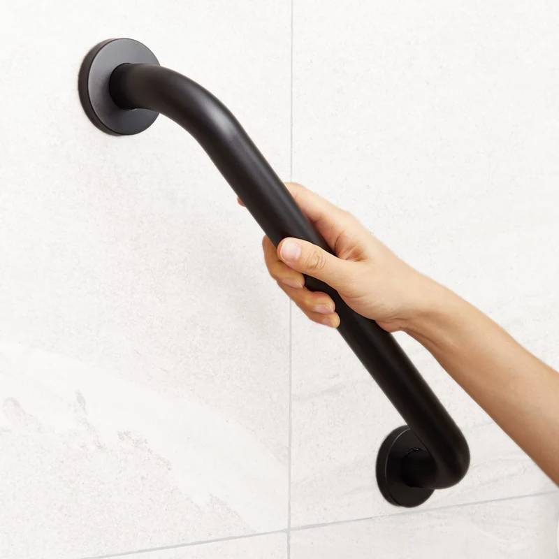 Haltegriff Schwarz Handgriff Ø 30mm Edelstahl Duschgriff - matt