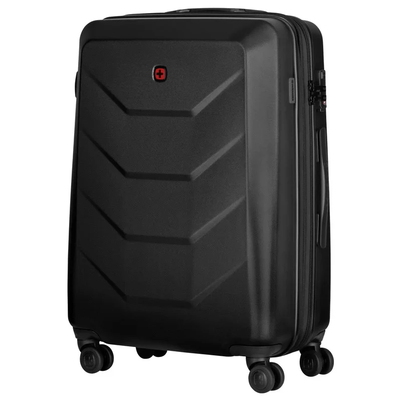 B-Ware Wenger Schalenkoffer Trolley Prymo Medium Schwarz Reisekoffer 4 Rollen 450x650mm